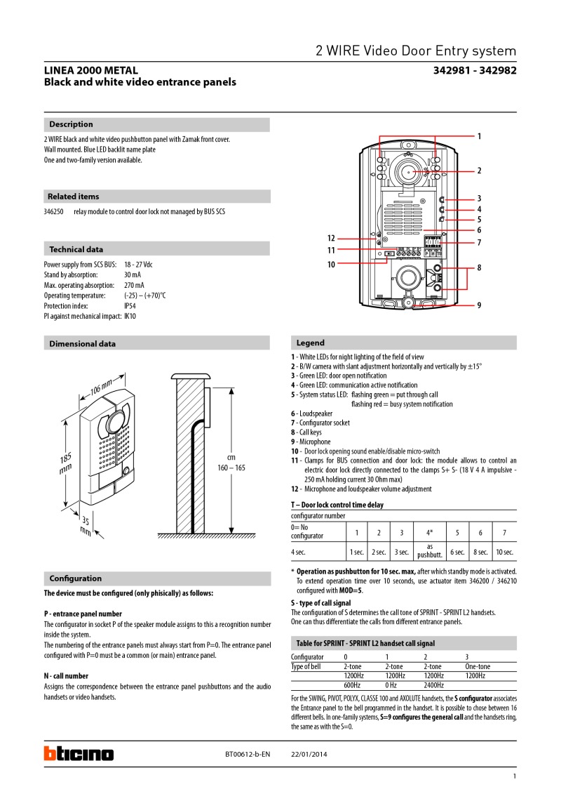 Terraneo Door Entry Wiring Diagrams - Wiring Diagram